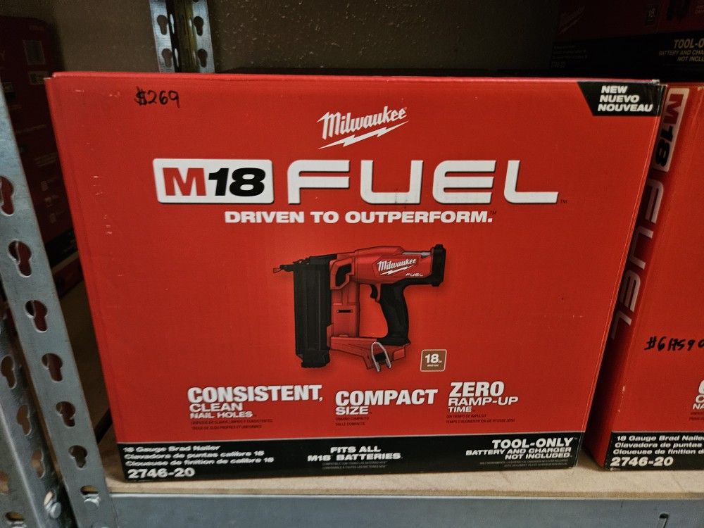Milwaukee M18 Fuel 18GA Brad Nailer Tool Only