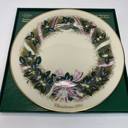 LENOX LIMITED EDITION COLONIAL CHRISTMAS 1991 WREATH ISSUE SOUTH CAROLINA PLATE