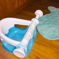 Baby bath seat and bath mat