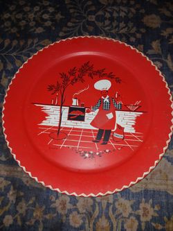 Vintage 24" Round BBQ Tray