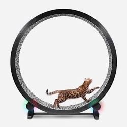 	Cat Exercise Wheel - Gen. 6 × 1 White / Snow Leopard / Light-up LED