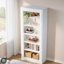XK00517.  6-Tier Modern Wood Bookshelf, 73 Inch Freestanding Display Storage Shelves for Living Room, Home Office,
