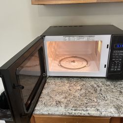 Microwave A C Unit Tv Stand Black Shelving