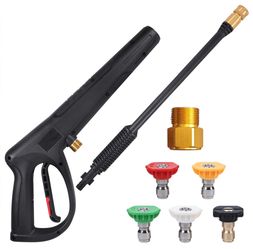 Pressure Washer Gun with Extension Wand & 5 Spray Nozzle