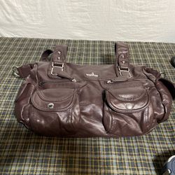 Angel Kiss Women's Leather Multi-Pocket Hobo Handbag One Size