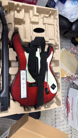 Guitar Hero Wireless Guitar Controller Nintendo Wii Red Complete in Box