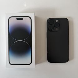 Black apple iphone 14 pro factory unlocked like new