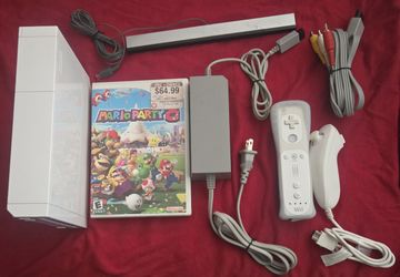 Nintendo Wii Console With Mario Party 8