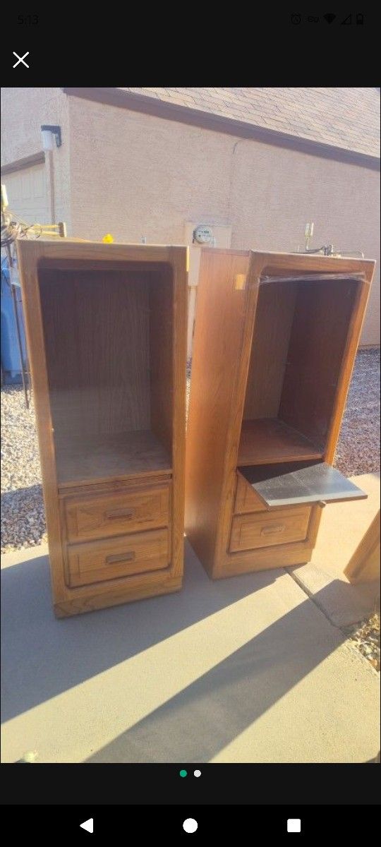 Solid Wood Storage Cabinets/Book Shelves/ Book Cases/ Drawers with Lights And Glass Shelves