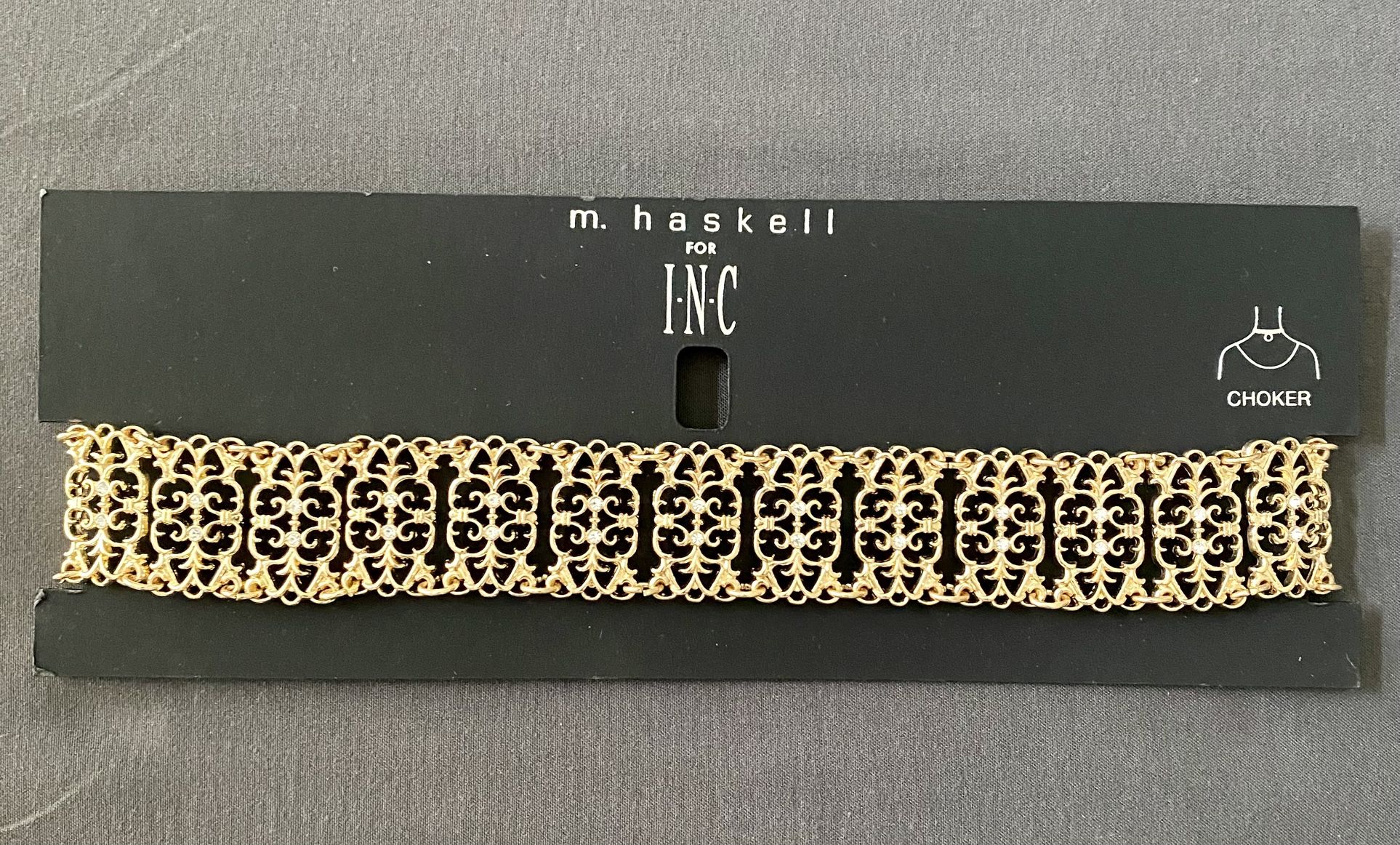 NWT “INC Gold Tone Adjustable Choker”