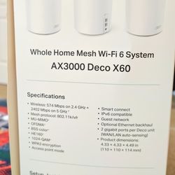 Deco X60 Wireless Mesh