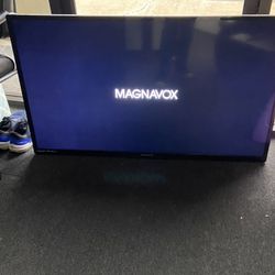 50” Magnavox LCD Tv With Full Motion Mount And Remote