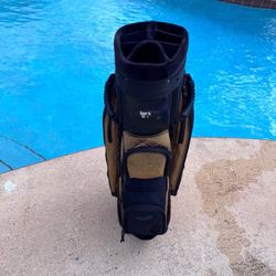 Diamond Tek Self Standing Gold/Yellow Golf Club Bag 7 Way