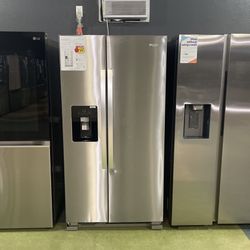 Whirlpool Stainless Steel Side By Side Refrigerator‼️‼️