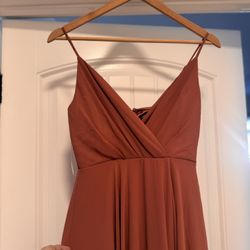 Lulu’s Dusty Rose Maxi Dress, Small