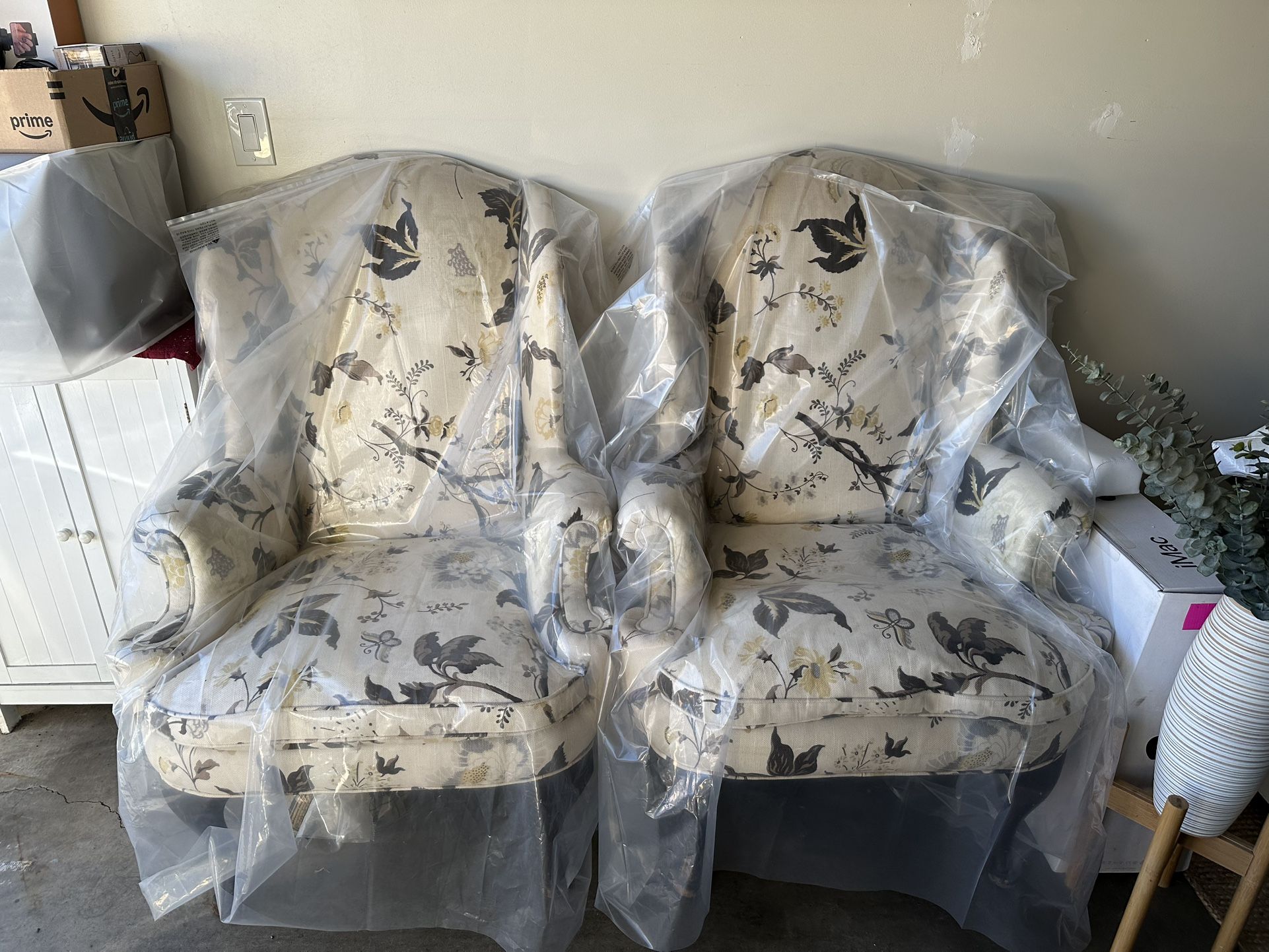 Pair of vintage-inspired armchairs