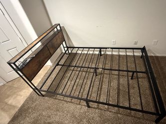 QUEEN BED FRAME WITH LED LIGHTS