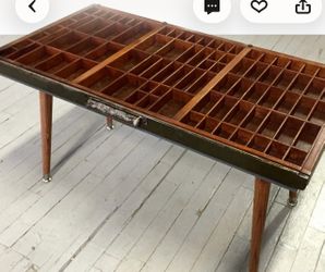 Vintage Typesetter Tray Table