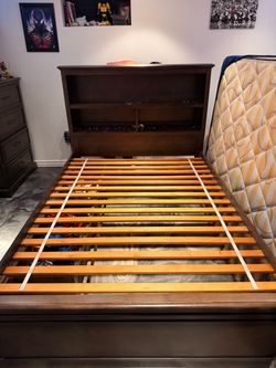 Full Size Bed Frame with 2 Drawers