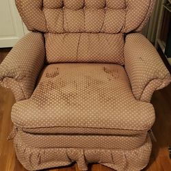 Lazy Boy Pink Stained Recliner Chair