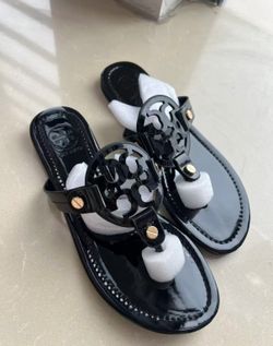 Tory Burch Miller Patent Leather Sandals 7/7.5