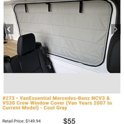 Van Essential Mercedes Benz Crew Window Cover 