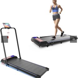 Treadmill Under Desk Walking Pad,2 in 1 Folding Treadmill for Home/Office with Remote Control and APP,Large Screen