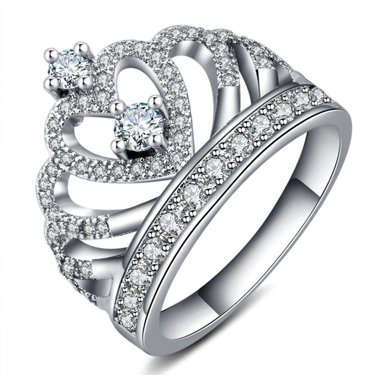"Fashion Luxury Hollow Crystal Sweet Heart Lovely Ring for Women, PD520
 
  .