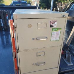 2 Tier Filing Cabinet With Extra Security Bar 