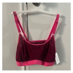 Auden Pink and burgundy lace bra size medium