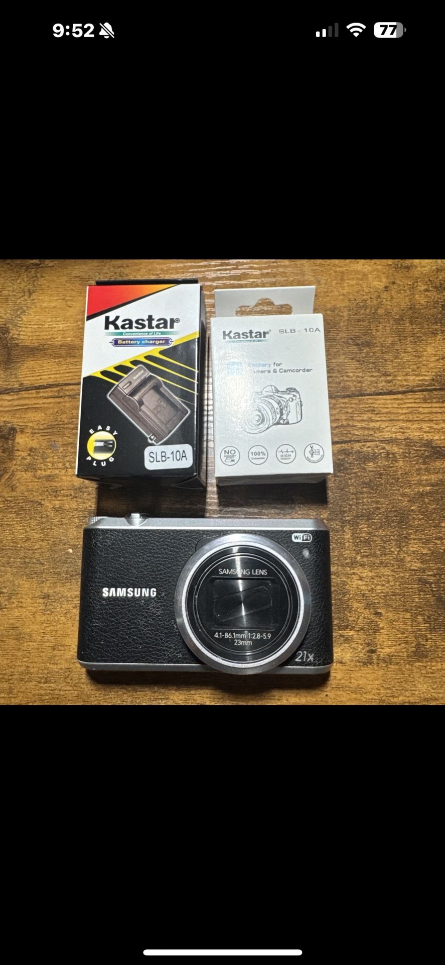 Samsung 16.3 MP Digital Camera 21x Zoom 3-Inch LCD - Black WB350F W/ 32GB Memory