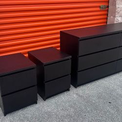 SET OF IKEA DRESSER AND 2 NIGHTSTANDS - delivery is negotiable