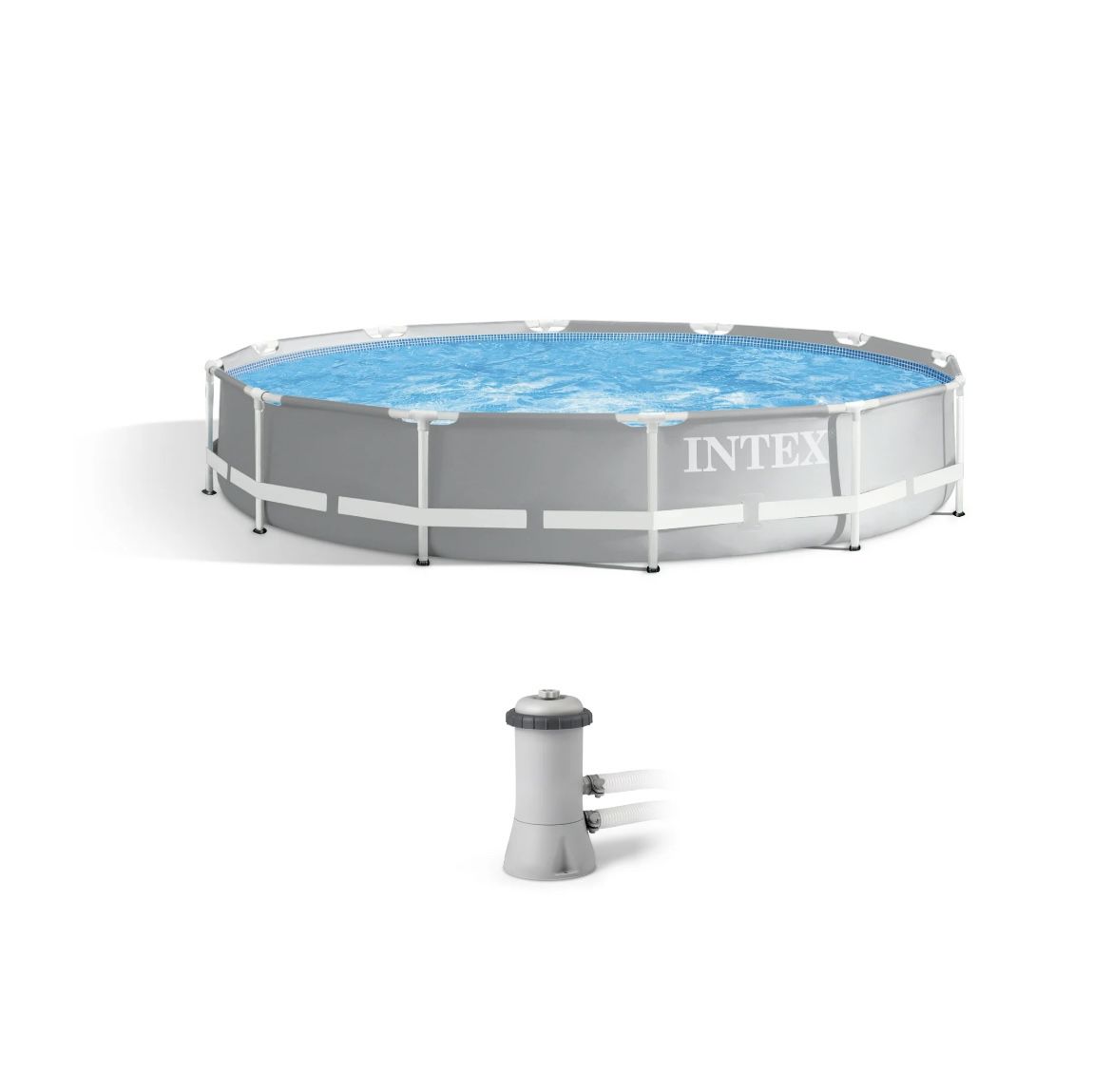 Intex 12' x 30" Prism Frame Premium Round Swimming Pool Set