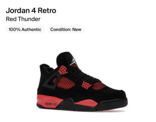Air Jordan 4 Red Thunder Size 10.5