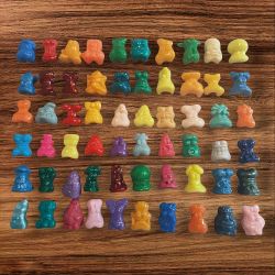 Vintage GoGos Crazy Bones Complete Set Series 1, #1-60 with Rare Colors!!