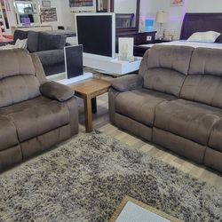 BRAND NEW 2 PC SOFA AND LOVE SEAT SET  WITH RECLINER ENDS