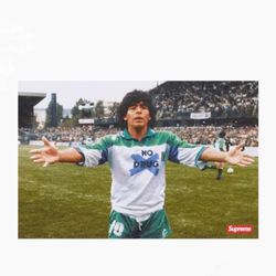 Supreme Maradona Photo Tee / T-Shirt White  Size Small SS24 Brand New In Hand