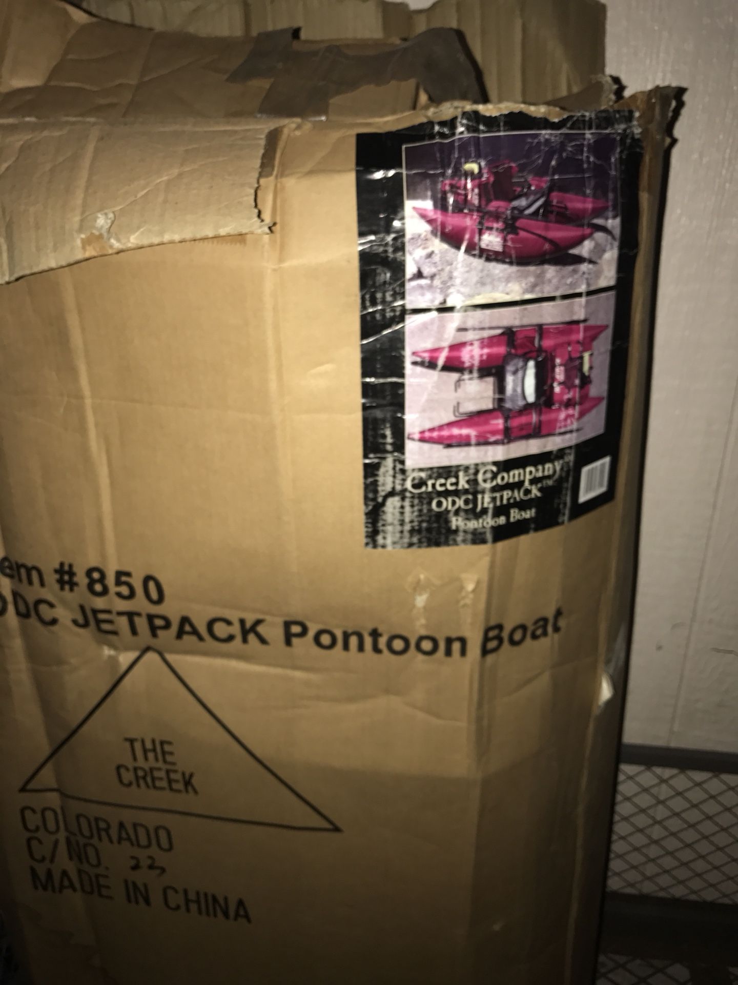 2 Creek company pontoon still in box