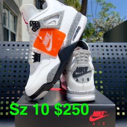 Jordan 4 Retro OG Cement Size 10 New Nigel Brick Fragment Union