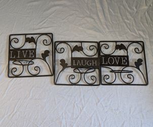 Live Laugh Love Wall Candle Holders