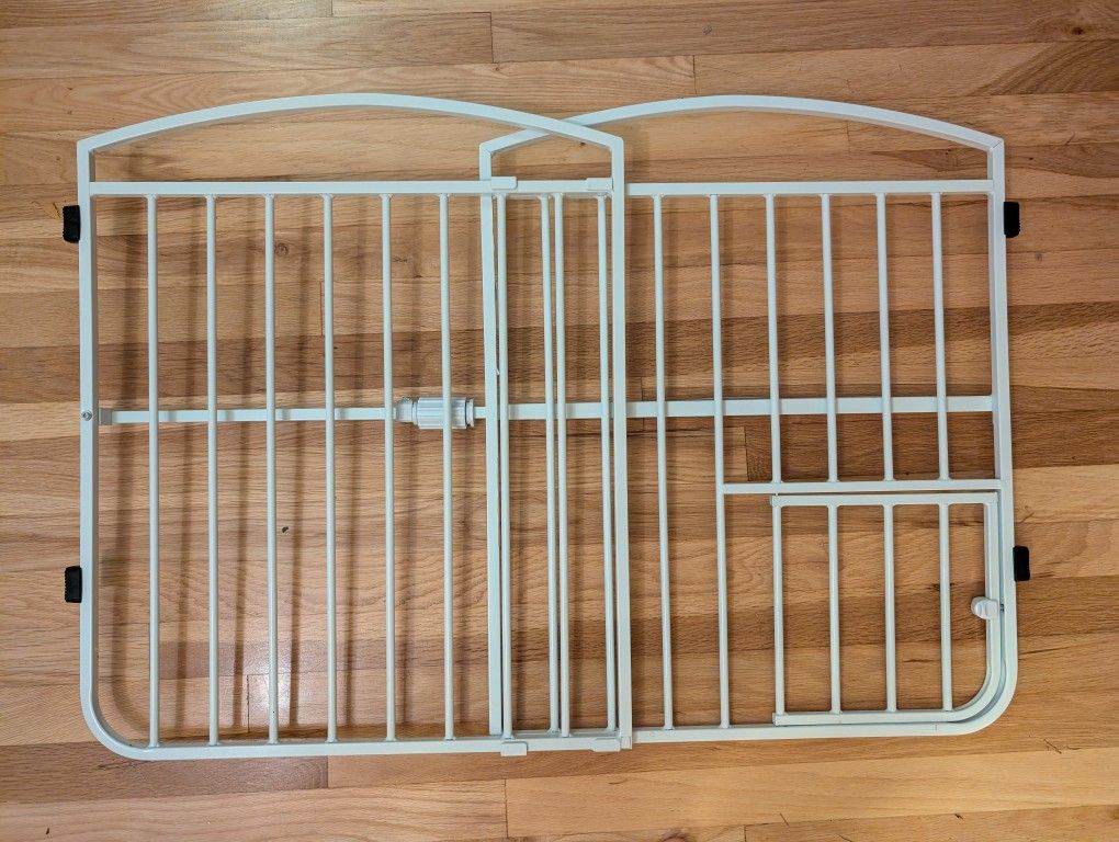 Pet Gate With Cat Door, Pressure Mounted