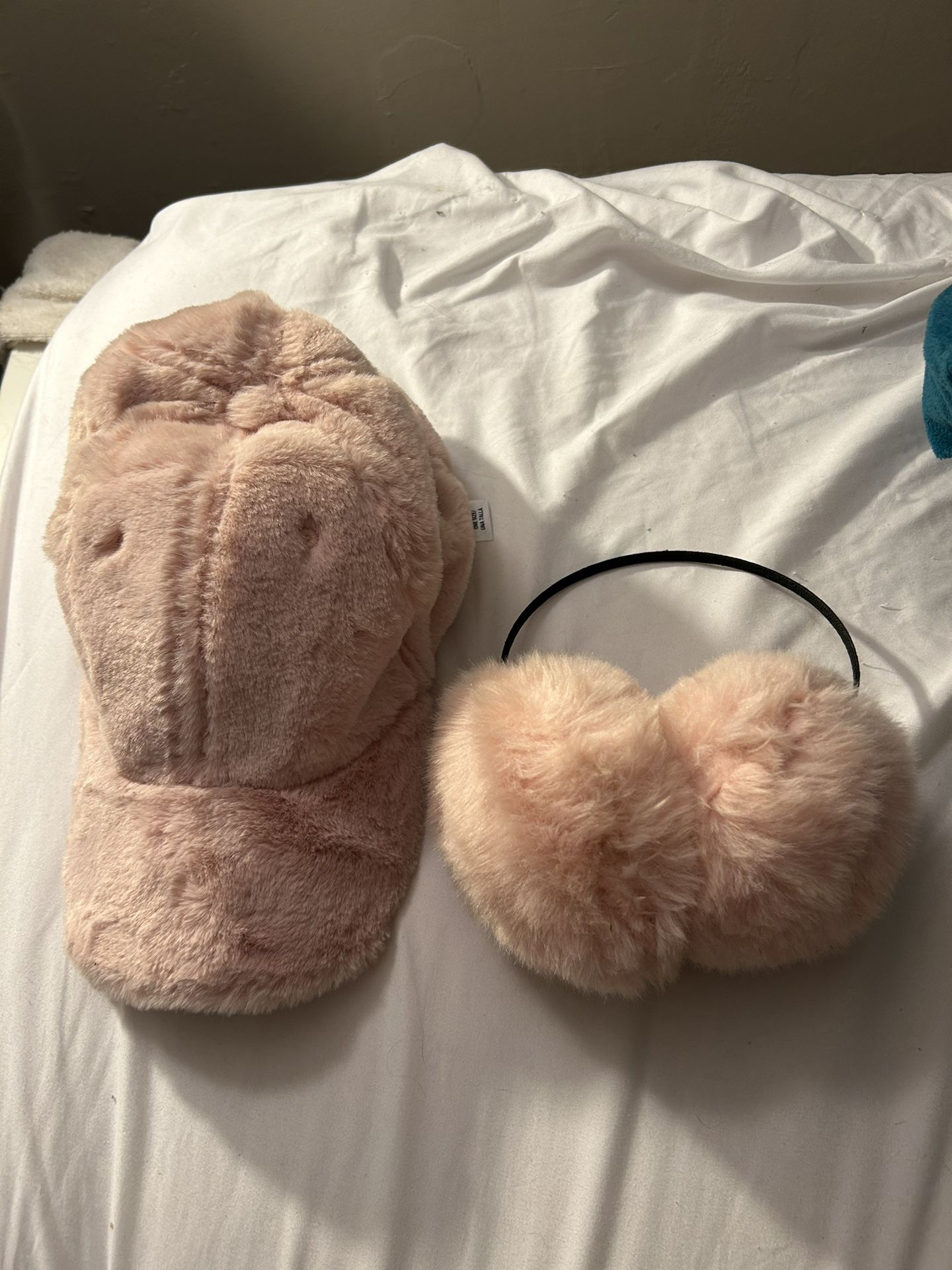 Fluffy Hat And Earmuffs