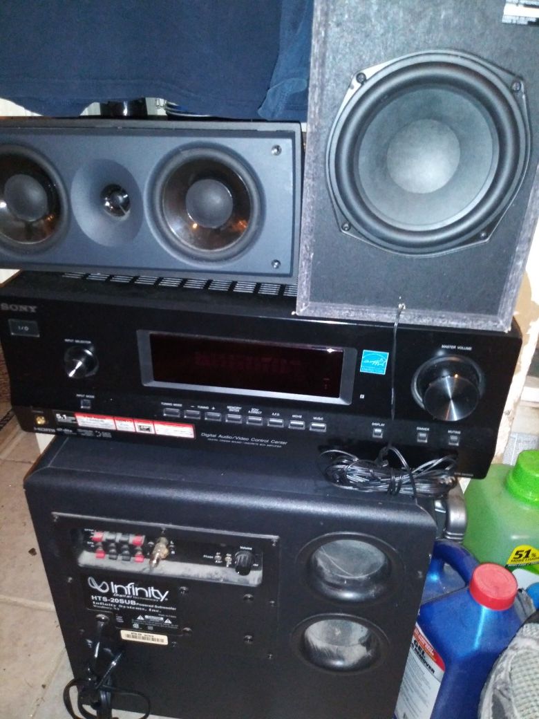 Sony Digital/ Video Control Center Didital Cinema Sound& Sony Subwoofer