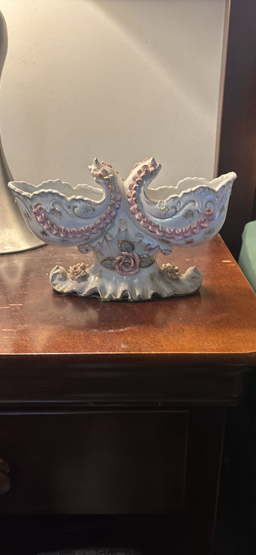 Vintage Porcelain wall Pocket or Planter