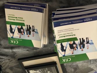 2017 Kaplan Schweser CFA Level I Study Set – $110