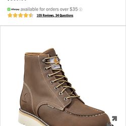 CARHARTT WATERPROOF 6" MOC TOE WEDGE BOOT