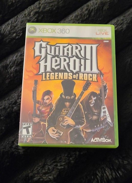 Microsoft Xbox 360 RockBand Gutair Hero 3 Legends of Rock Tested Working Disc