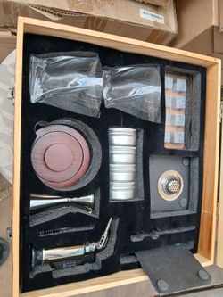 Old Fashioned Cocktail Smoker Kit for Whiskey, Bourbon, and Drinks with Cherry Smoker, Natural Wood Chip Flavors, Culinary Torch, Ice Cube Spheres, 2 