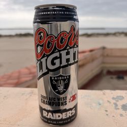 Empty Coors Light Raiders Commemorative Can