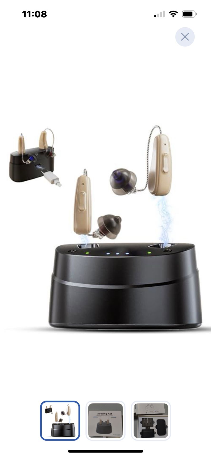 “New”Rechargeable Hearing Aids,noise Cancellation ,5 Level Volume Control OTC Amplifier,clear Sound(retail$79)